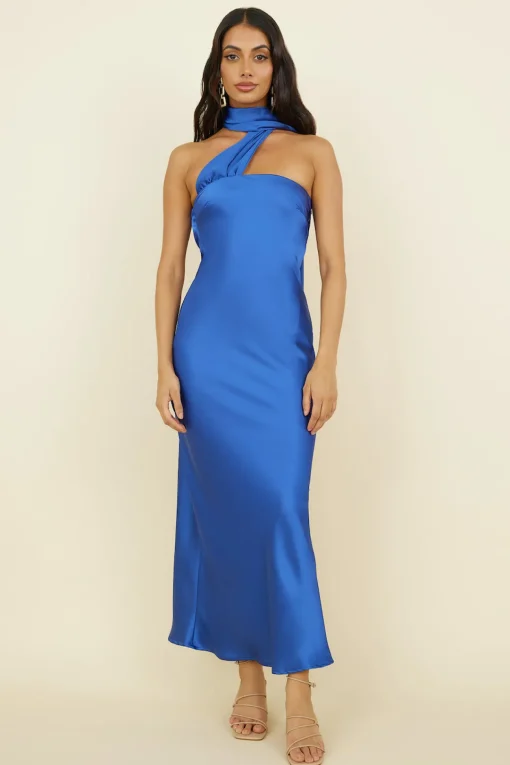 Over The Pond Maxi Dress Navy Blue