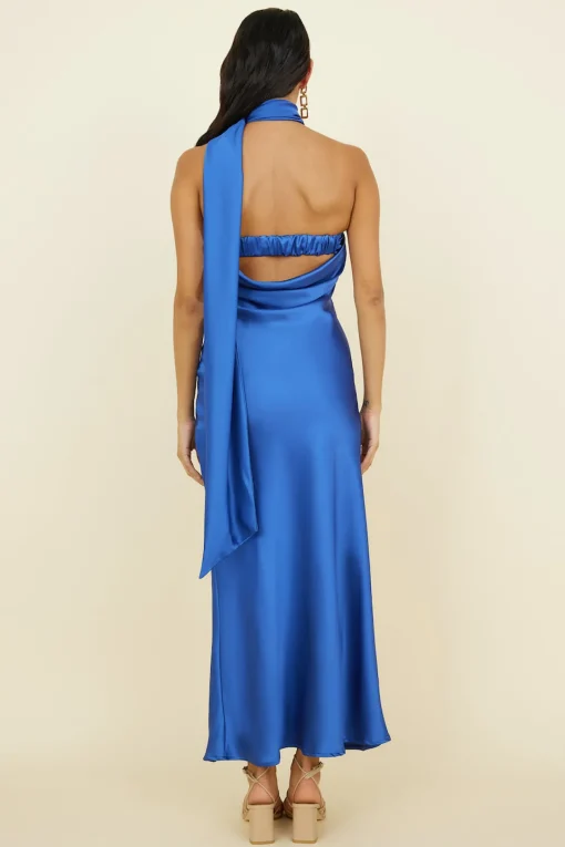 Over The Pond Maxi Dress Navy Blue