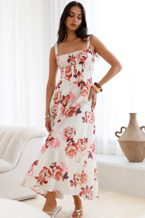 Palermo Mornings Midi Dress Cream
