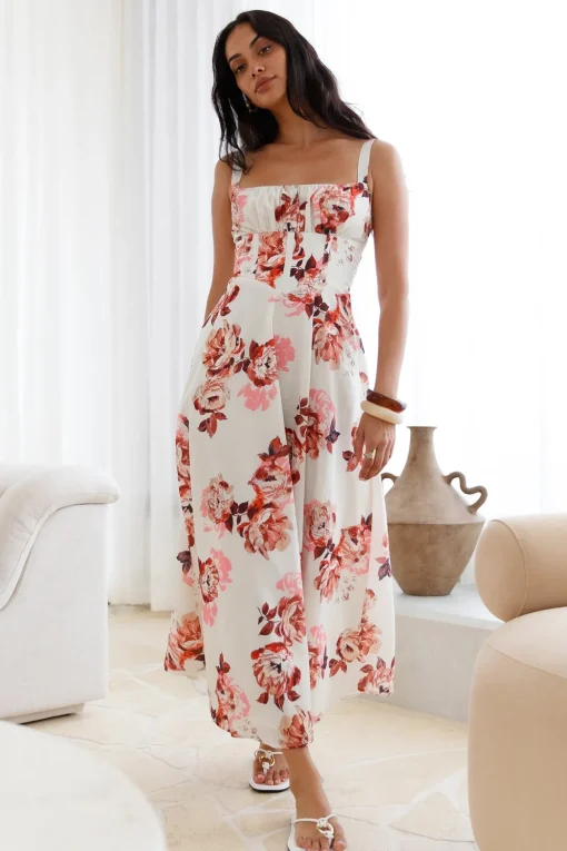 Palermo Mornings Midi Dress Cream