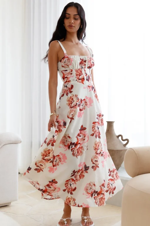 Palermo Mornings Midi Dress Cream