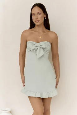 Palm Tree Dreaming Mini Dress Sage