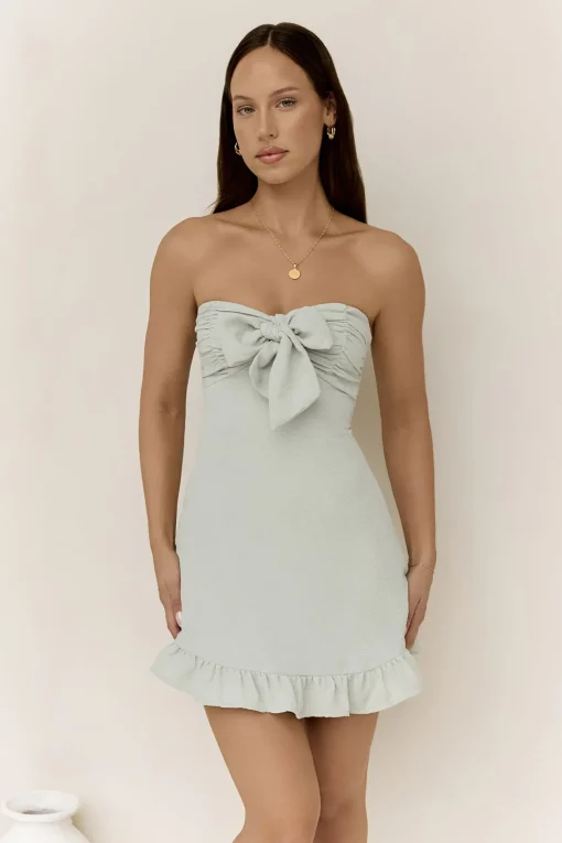 Palm Tree Dreaming Mini Dress Sage