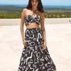 Panoramic Views Maxi Skirt Black