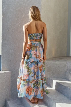 Parisian Escape Bandeau Top Floral
