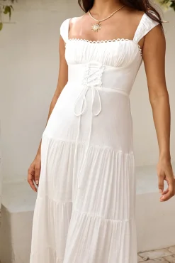 Party Favour Maxi Dress White