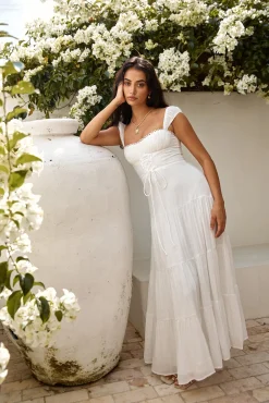 Party Favour Maxi Dress White