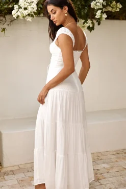 Party Favour Maxi Dress White