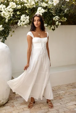 Party Favour Maxi Dress White