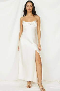 People Watching Maxi Dress Champagne