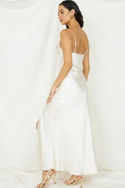 People Watching Maxi Dress Champagne