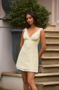 Picnic Perfect Mini Dress Yellow