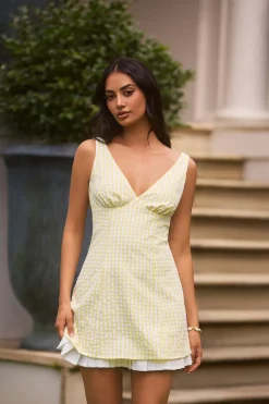Picnic Perfect Mini Dress Yellow