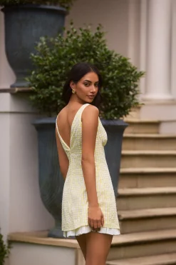 Picnic Perfect Mini Dress Yellow