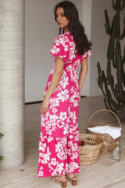 Planting Flowers Maxi Dress Pink