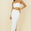 Poolside Adventure Maxi Skirt White