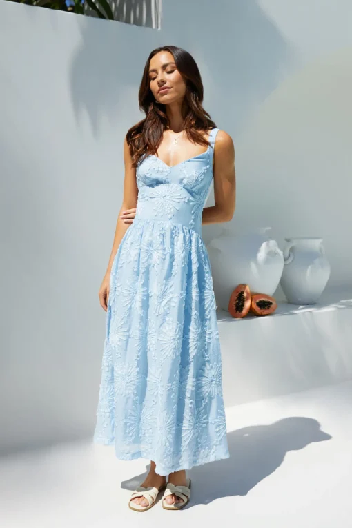 Porcelain Princess Maxi Dress in Blue