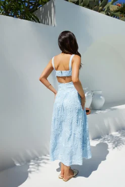 Porcelain Princess Maxi Dress in Blue