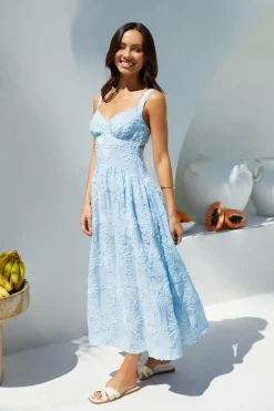 Porcelain Princess Maxi Dress in Blue
