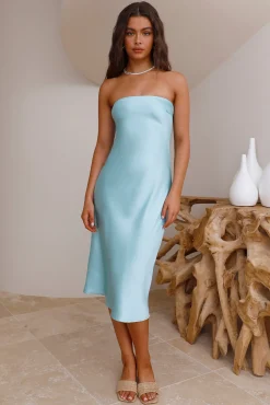 Pretty As A Picture Midi Dress Turquoise