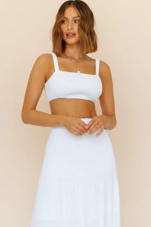 Prosecco Summers Crop Top White
