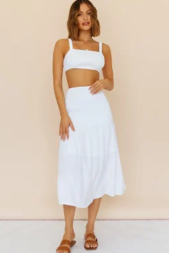 Prosecco Summers Crop Top White