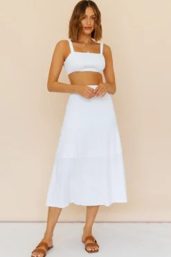 Prosecco Summers Crop Top White