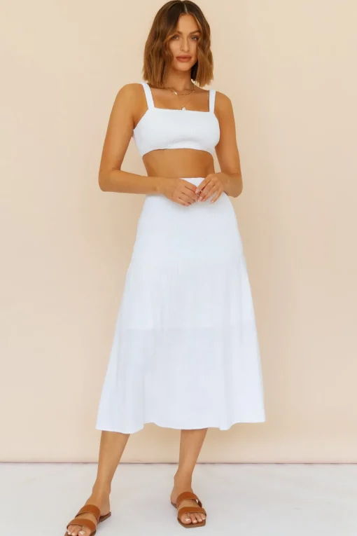 Prosecco Summers Crop Top White