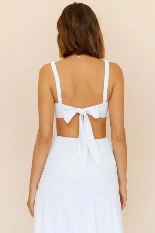 Prosecco Summers Crop Top White