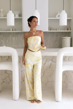 Radiant Romances Satin Set Yellow