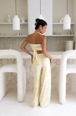 Radiant Romances Satin Set Yellow