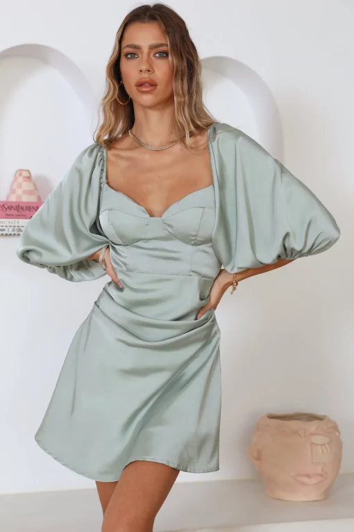Ready For Love Dress Sage