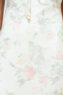 Rebekah Floral Maxi Dress Beige