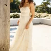 Renaissance Art Maxi Dress Cream