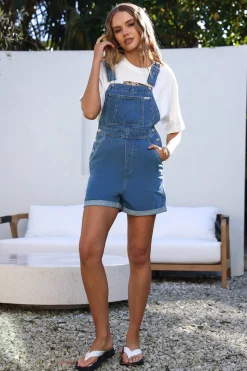 RIDERS BY LEE 90's Dungaree Short River Fade