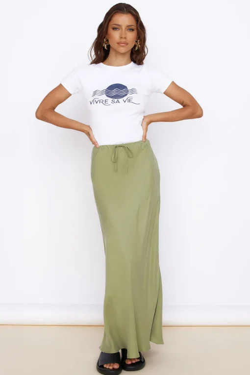 ROLLA'S Vivre Sa Vie Baby Rib Tee White