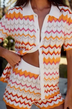 RUNAWAY THE LABEL Albie Short Orange Multi
