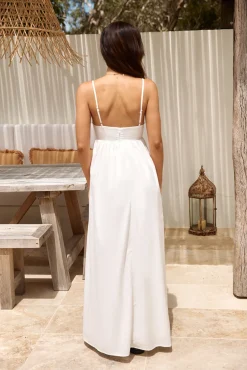 RUNAWAY THE LABEL Tanala Maxi Dress White