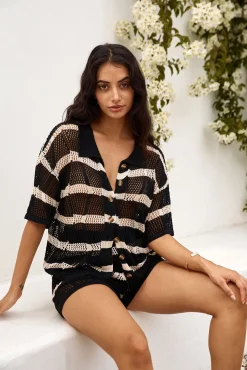 Sailing Seas Knit Set Black