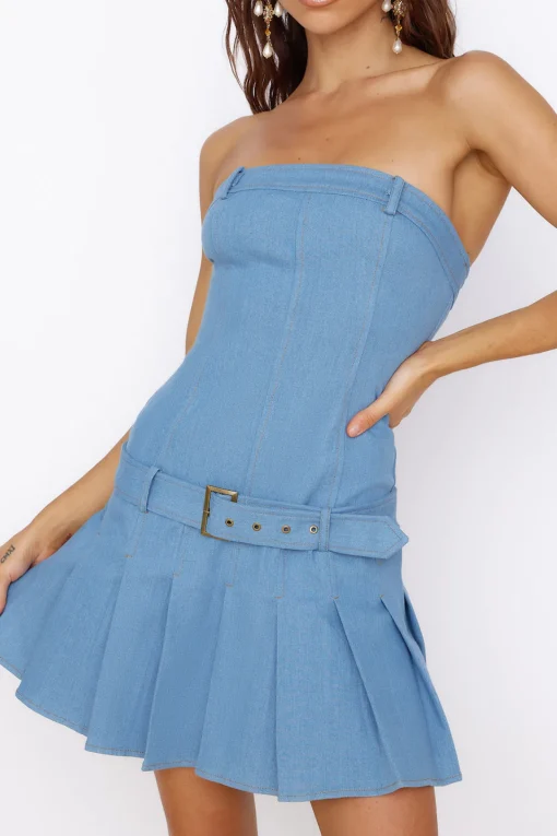 Sandcastle Dreams Dress Light Denim