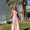 Sasha Strapless Maxi Dress Pink