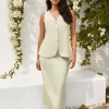 Seaside Haven Linen Maxi Skirt Green