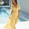 Secret Garden Maxi Dress Yellow