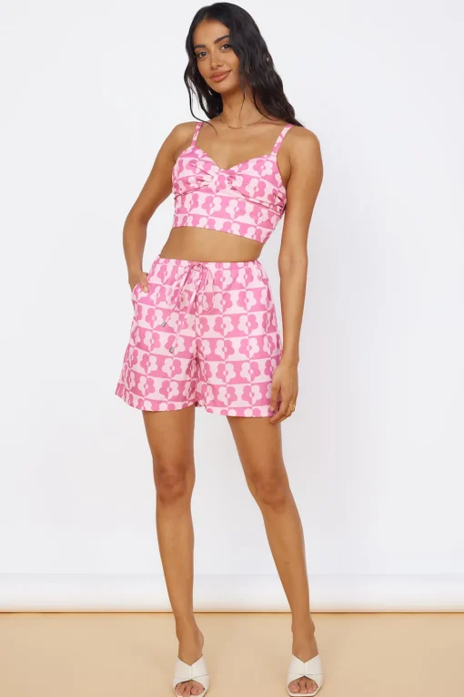 Secrets of Summer Crop Top Pink