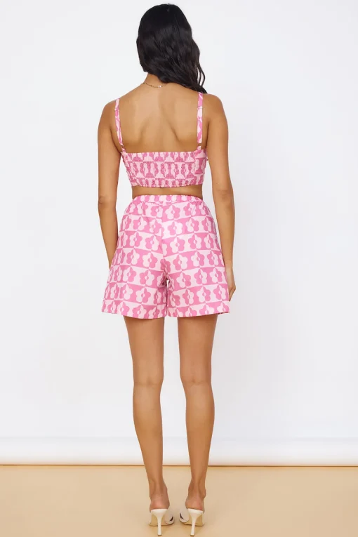 Secrets of Summer Crop Top Pink