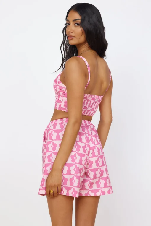 Secrets of Summer Crop Top Pink