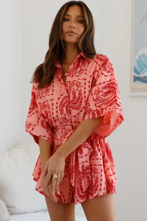 Sending Felicitations Romper Red