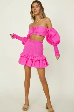SEVEN WONDER Luciana Mini Skirt Fuchsia