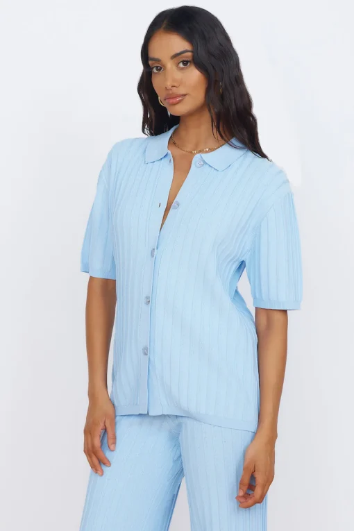 SEVEN WONDERS Kora Top Sky Blue
