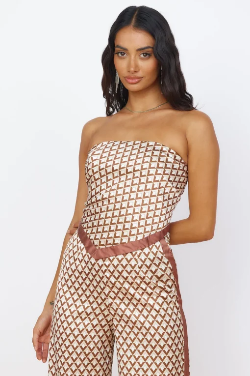 SEVEN WONDERS Milani Scarf Top Chocolate